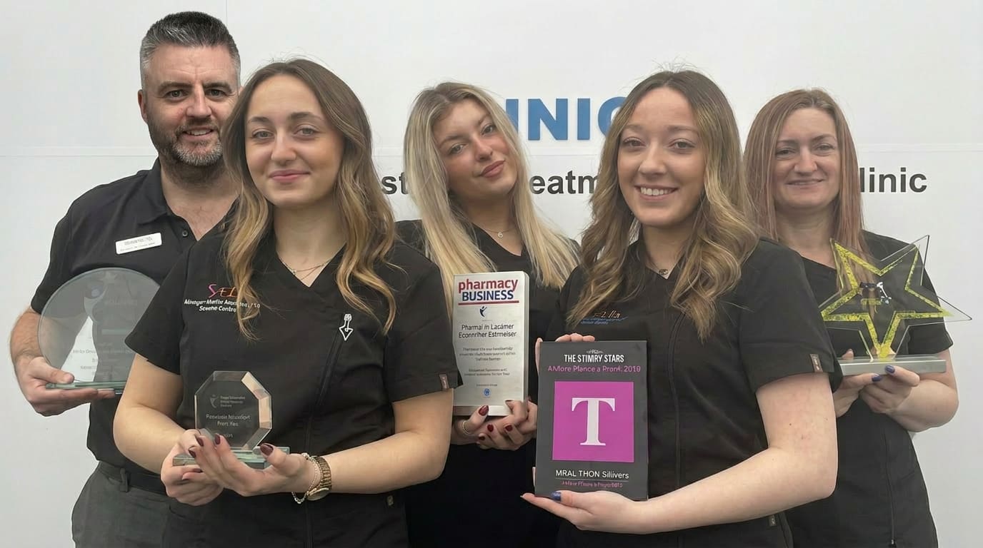The Cadbury Heath Pharmacy team holding their 2024 awards